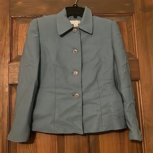 Petite sophisticate blue green jacket size 0